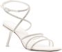 Cult Gaia Isa leren sandalen Zilver - Thumbnail 2