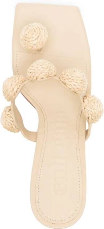 Cult Gaia Sarina sandalen met applicatie Beige