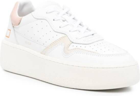 D.A.T.E. Leren sneakers Wit