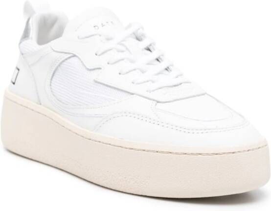 D.A.T.E. Sneakers met mesh vlakken Wit