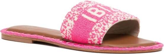 DE SIENA SHOES Ibiza slippers met kralen Roze