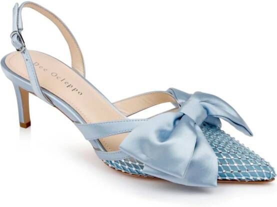 Dee Ocleppo Brazil satijnen slingback pumps Blauw