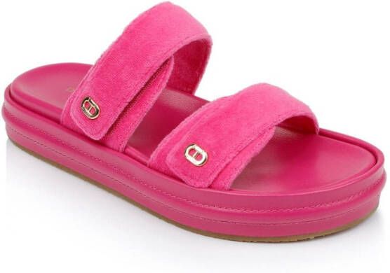 Dee Ocleppo Finland slippers met dubbele bandjes Roze