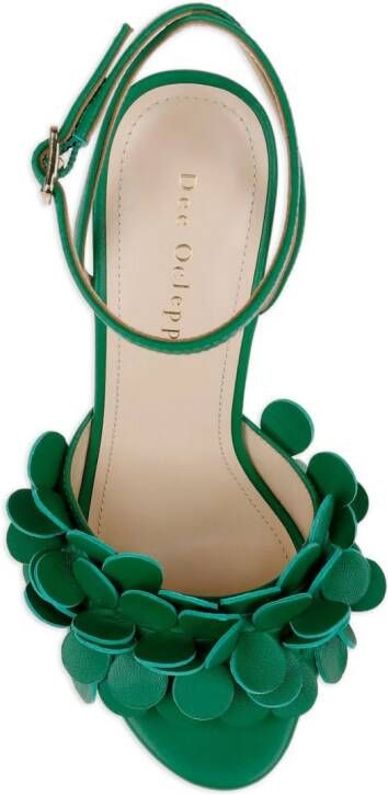 Dee Ocleppo Madrid leren sandalen met sleehak Groen