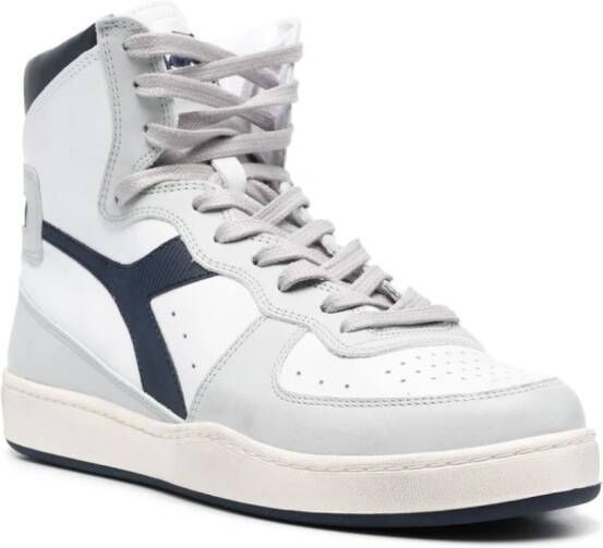 Diadora Mi Basket Used leren sneakers Wit