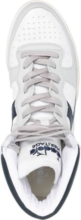 Diadora Mi Basket Used leren sneakers Wit