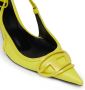 Diesel D-Venus 80mm leren slingback pumps Geel - Thumbnail 5