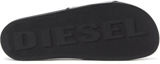 Diesel Sa-Mayemi-Cc slippers met logo-reliëf Zwart