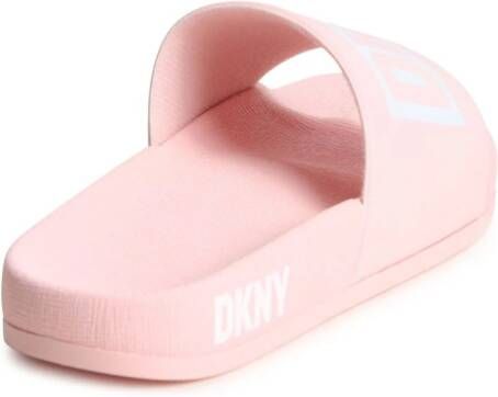 Dkny Kids Badslippers met logoprint Roze