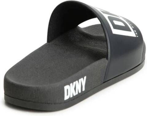 Dkny Kids Badslippers met logoprint Zwart