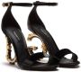 Dolce & Gabbana Baroque leren sandalen Zwart - Thumbnail 2