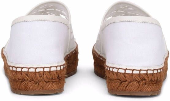 Dolce & Gabbana Broderie anglaise espadrilles Wit