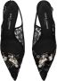 Dolce & Gabbana Slingback pumps met kristallen Zwart - Thumbnail 4