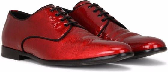 Dolce & Gabbana Derby lakleren schoenen Rood