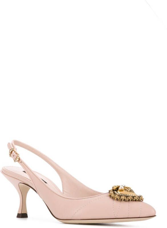 Dolce & Gabbana Devotion slingback pumps Roze