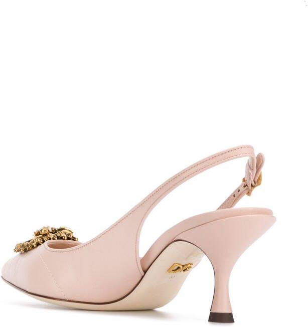 Dolce & Gabbana Devotion slingback pumps Roze