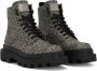 Dolce & Gabbana Enkellaarzen met logo jacquard Grijs - Thumbnail 2