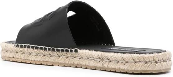 Dolce & Gabbana Espadrilles met logo-reliëf Zwart