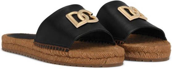 Dolce & Gabbana Espadrilles met logoplakkaat Zwart