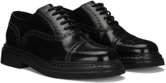 Dolce & Gabbana Francesina leren derby schoenen Zwart