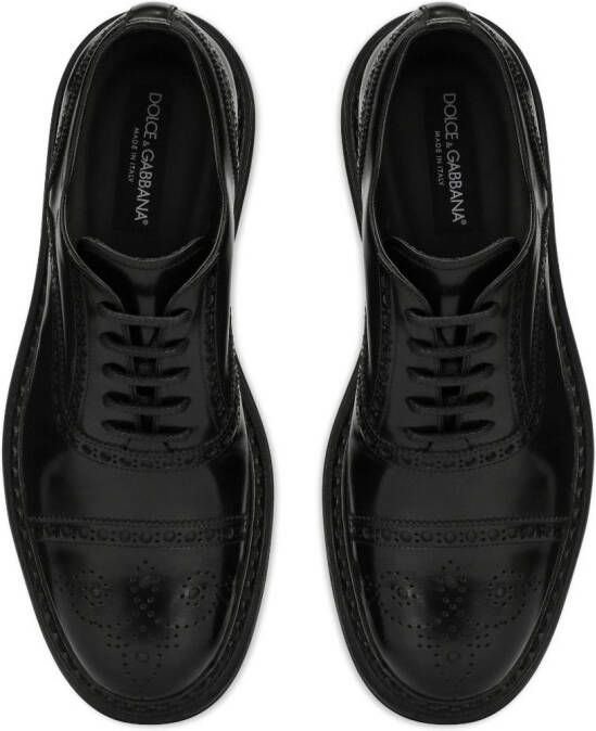 Dolce & Gabbana Francesina leren derby schoenen Zwart