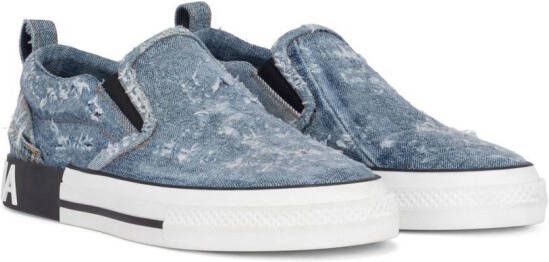 Dolce & Gabbana Gerafelde sneakers Blauw