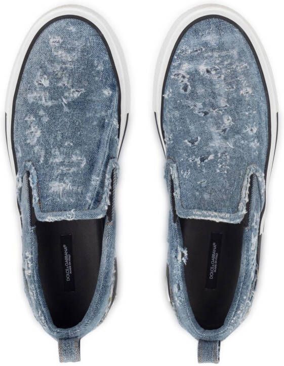 Dolce & Gabbana Gerafelde sneakers Blauw