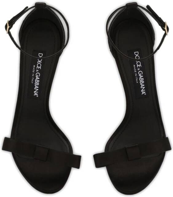 Dolce & Gabbana Keira satijnen sandalen Zwart