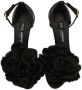 Dolce & Gabbana Keira sandalen met bloemenpatch Zwart - Thumbnail 4