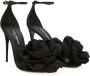 Dolce & Gabbana Keira sandalen met bloemenpatch Zwart - Thumbnail 2