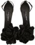 Dolce & Gabbana Keira sandalen met bloemenpatch Zwart - Thumbnail 4