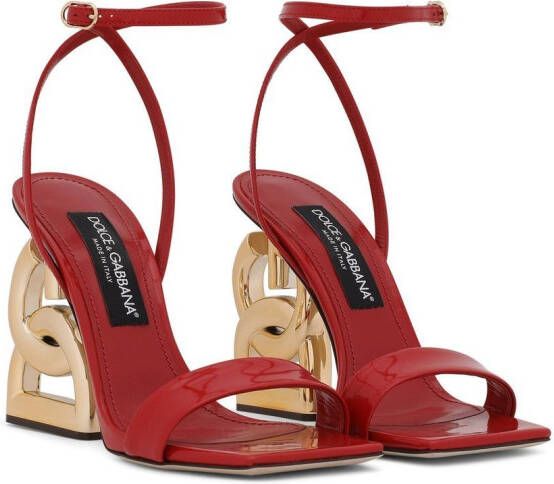 Dolce & Gabbana 3.5 lakleren 105mm sandalen Rood