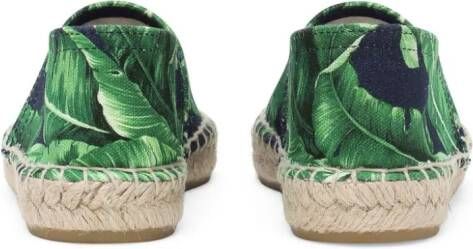 Dolce & Gabbana Kids Canvas espadrilles met geborduurd logo Groen