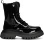 Dolce & Gabbana Kids Lakleren combat boots Zwart - Thumbnail 2