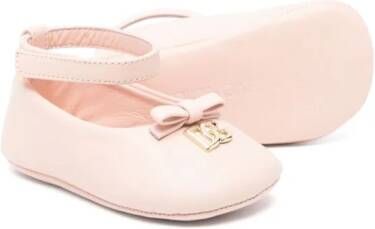 Dolce & Gabbana Kids Ballerina's met logoplakkaat Roze