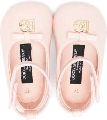 Dolce & Gabbana Kids Ballerina's met logoplakkaat Roze