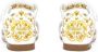 Dolce & Gabbana Kids Leren sandalen met Majolica-print Geel - Thumbnail 3