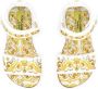 Dolce & Gabbana Kids Leren sandalen met Majolica-print Geel - Thumbnail 4