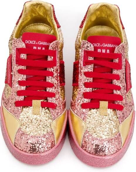 Dolce & Gabbana Kids Portofino Light sneakers Goud