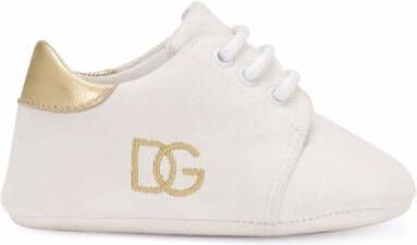 Dolce & Gabbana Kids Suède sneakers Wit