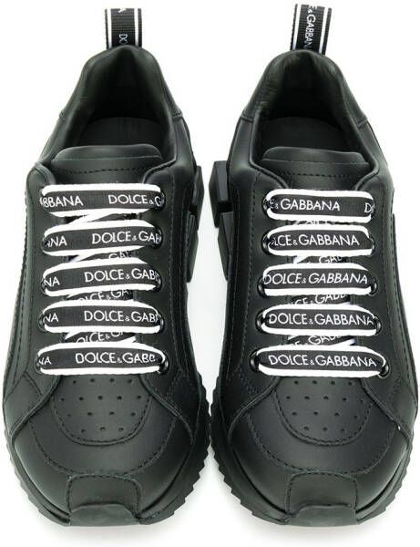 Dolce & Gabbana Kids Sneakers met veters Zwart