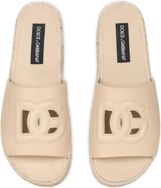 Dolce & Gabbana Leren espadrilles Beige