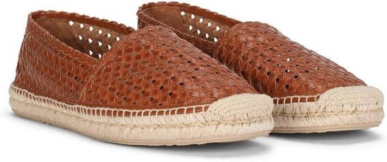 Dolce & Gabbana Leren espadrilles Bruin