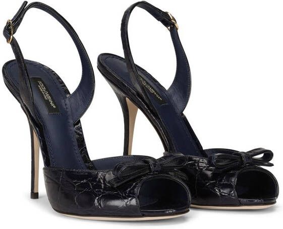 Dolce & Gabbana Leren sandalen Zwart