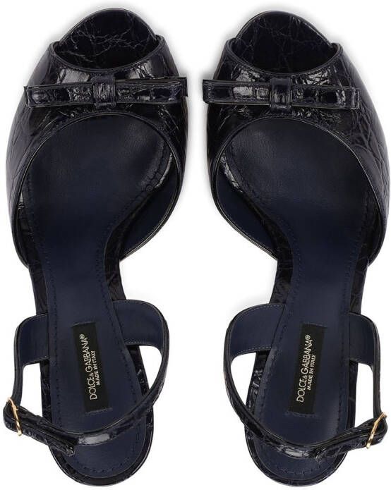 Dolce & Gabbana Leren sandalen Zwart