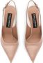 Dolce & Gabbana Leren slingback pumps Beige - Thumbnail 4