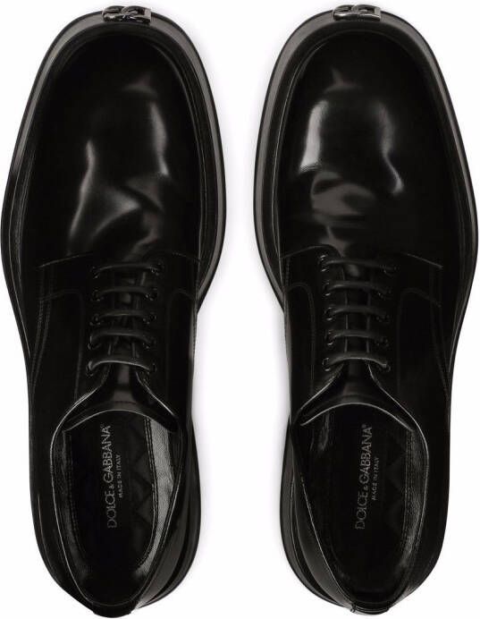 Dolce & Gabbana Leren veterschoenen Zwart