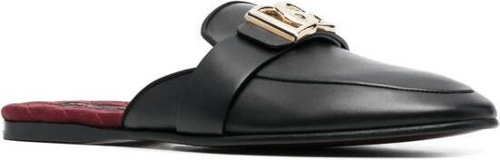 Dolce & Gabbana Loafers met logoplakkaat Zwart