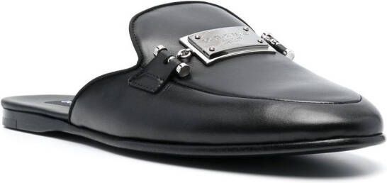 Dolce & Gabbana Loafers met logoplakkaat Zwart