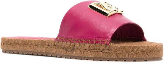 Dolce & Gabbana Espadrilles met logoplakkaat Roze